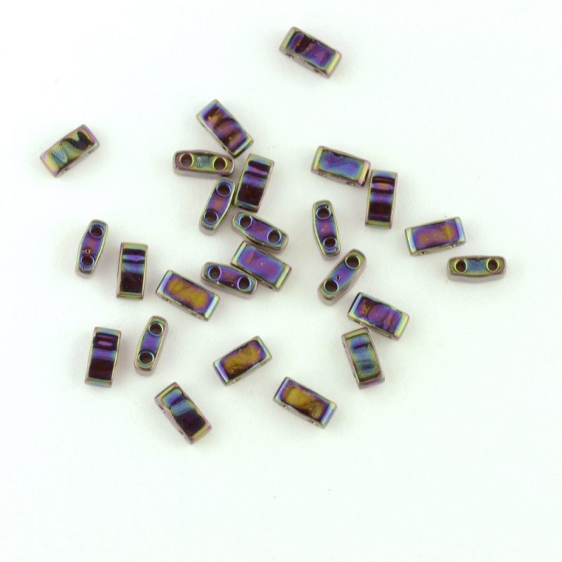 TLH455 Blue Iris Miyuki Half Tila Beads - Image 2