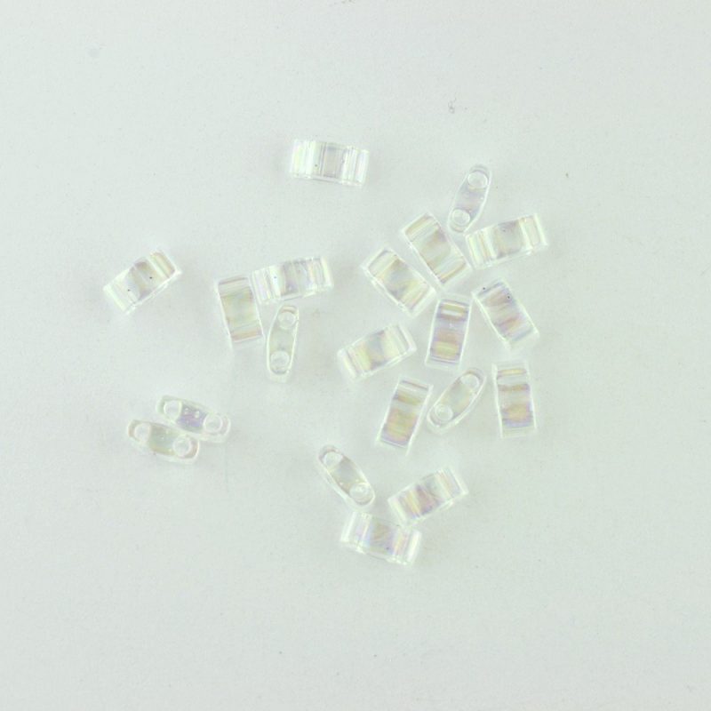 TLH250 Crystal AB Miyuki Half Tila Beads - Image 2