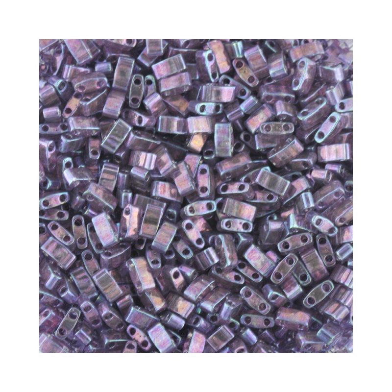TLH316 Iridescent Amethyst Miyuki Half Tila Beads