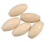natural coloured oval shaped wooden beads