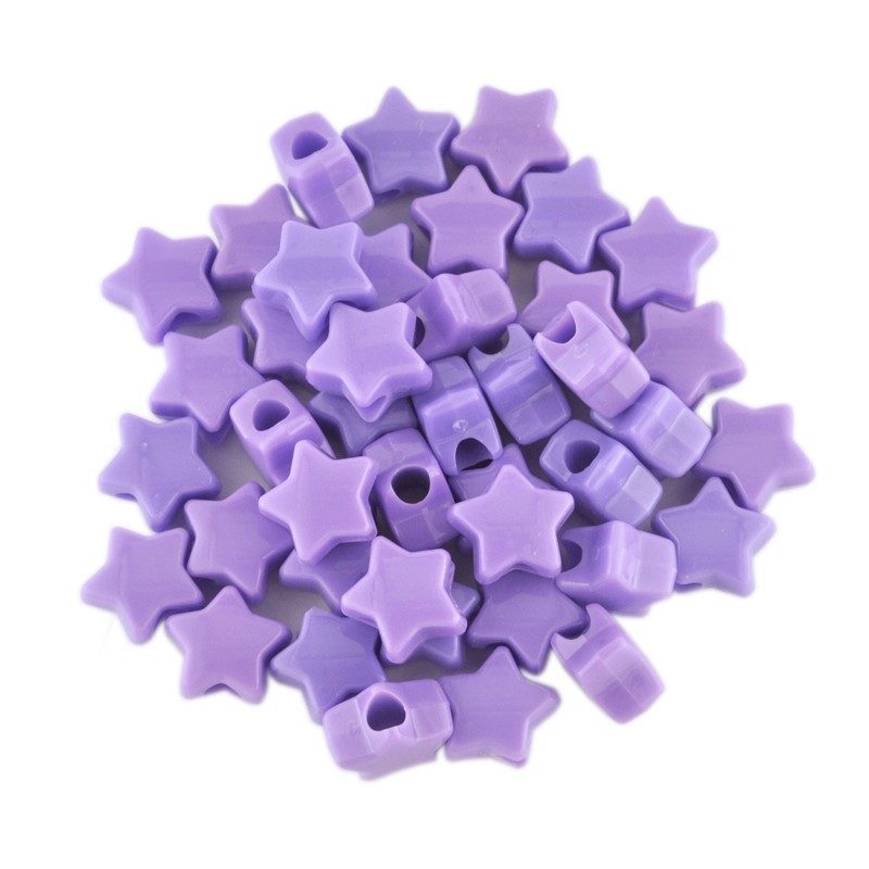 Opaque Star Bead Lt Purple