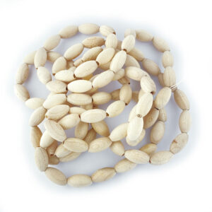 Oval Wooden Beads Natural