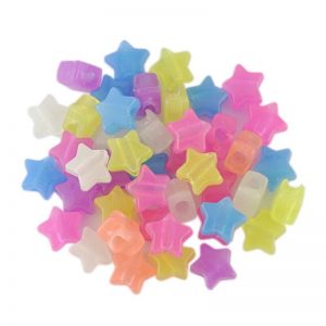 Glow In The Dark Star Bead Mix