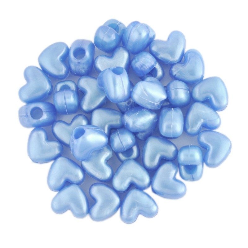 Pearl Heart Bead Dark Blue