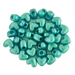 Pearl Heart Bead Teal
