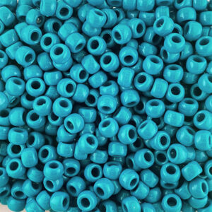 Opaque Plastic Pony Bead Turquoise