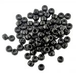 Opaque Plastic Pony Bead Black