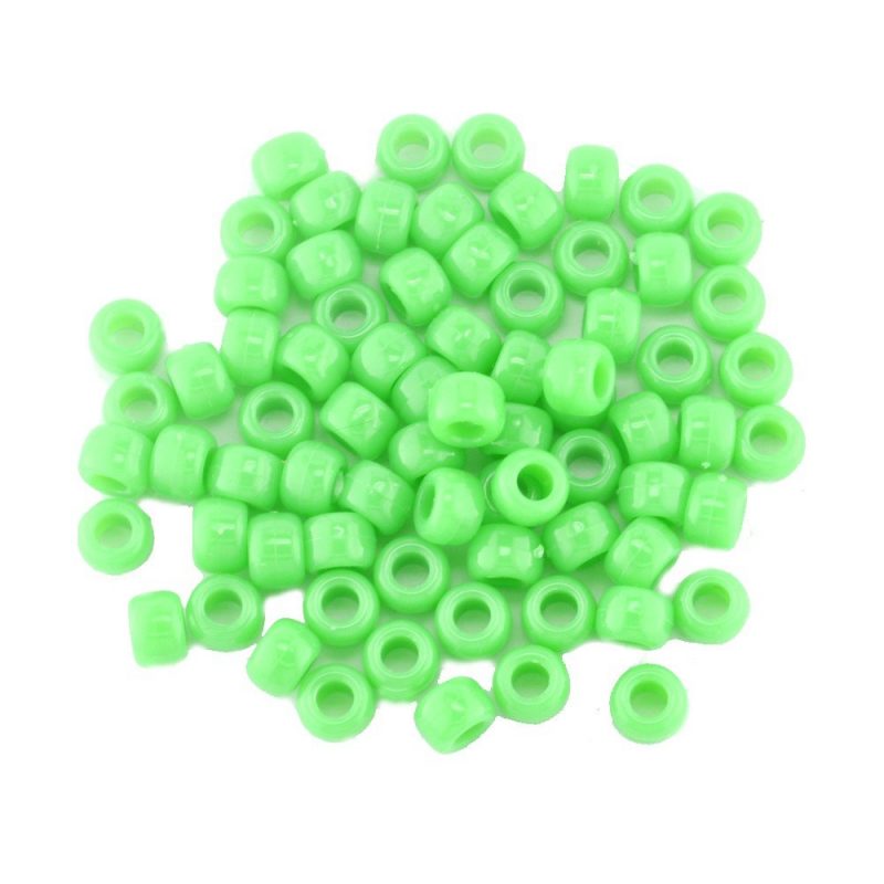 Opaque Pony Bead Neon Green