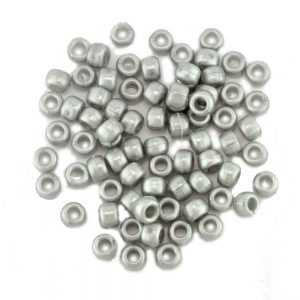 Pearl Pony Bead Silver Grey