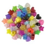 Plastic Bead Heart and Star Mix