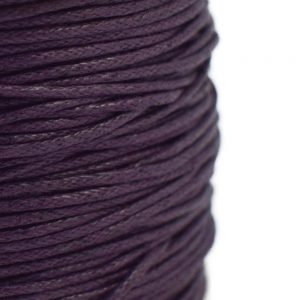 1mm Waxed Cotton Cord Purple - 100m