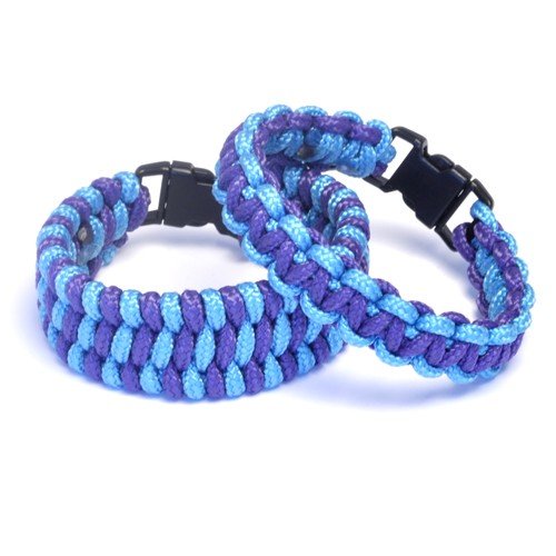 Purple and Turquoise Paracord Bracelets Kit