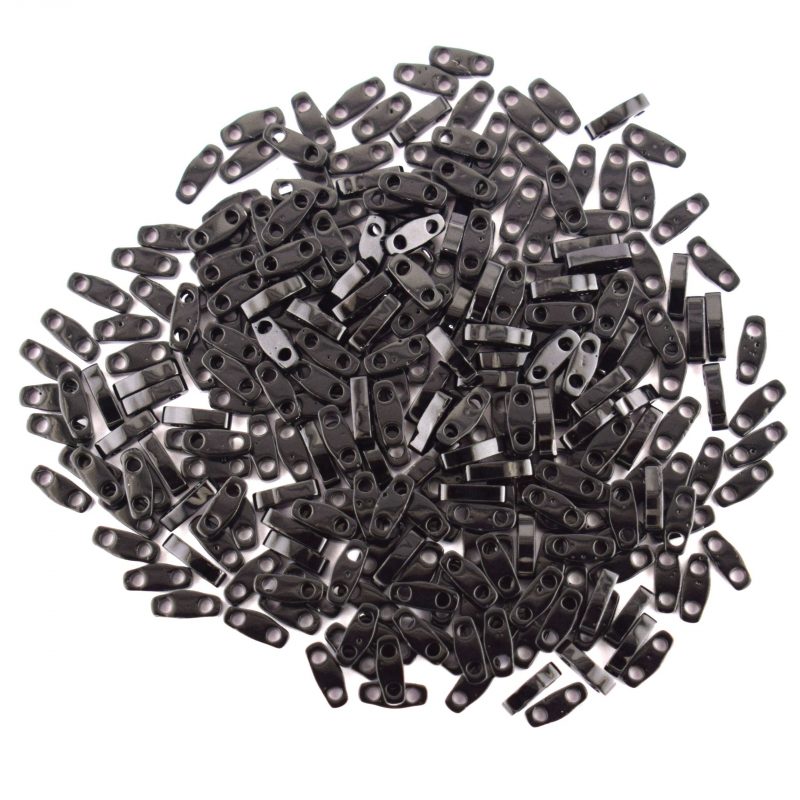 QTL401 Opaque Black Miyuki Quarter Tila Beads - Image 2