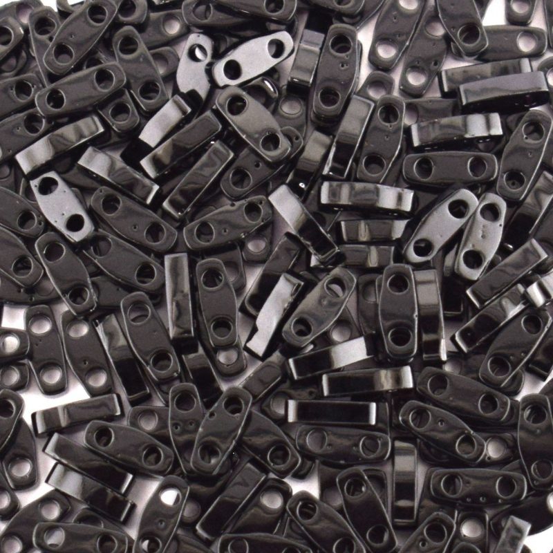 QTL401 Opaque Black Miyuki Quarter Tila Beads