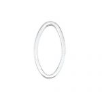 Quicklink Large Oval Silver Plated