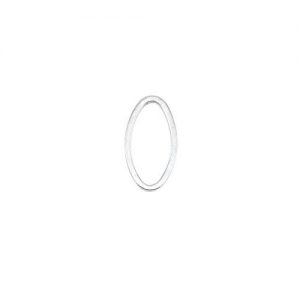 Quicklink Small Oval Silver Plated