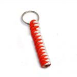 Paracord Snake Knot Keyring Kit Red and White