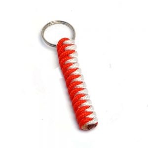 Paracord Snake Knot Keyring Kit Red and White