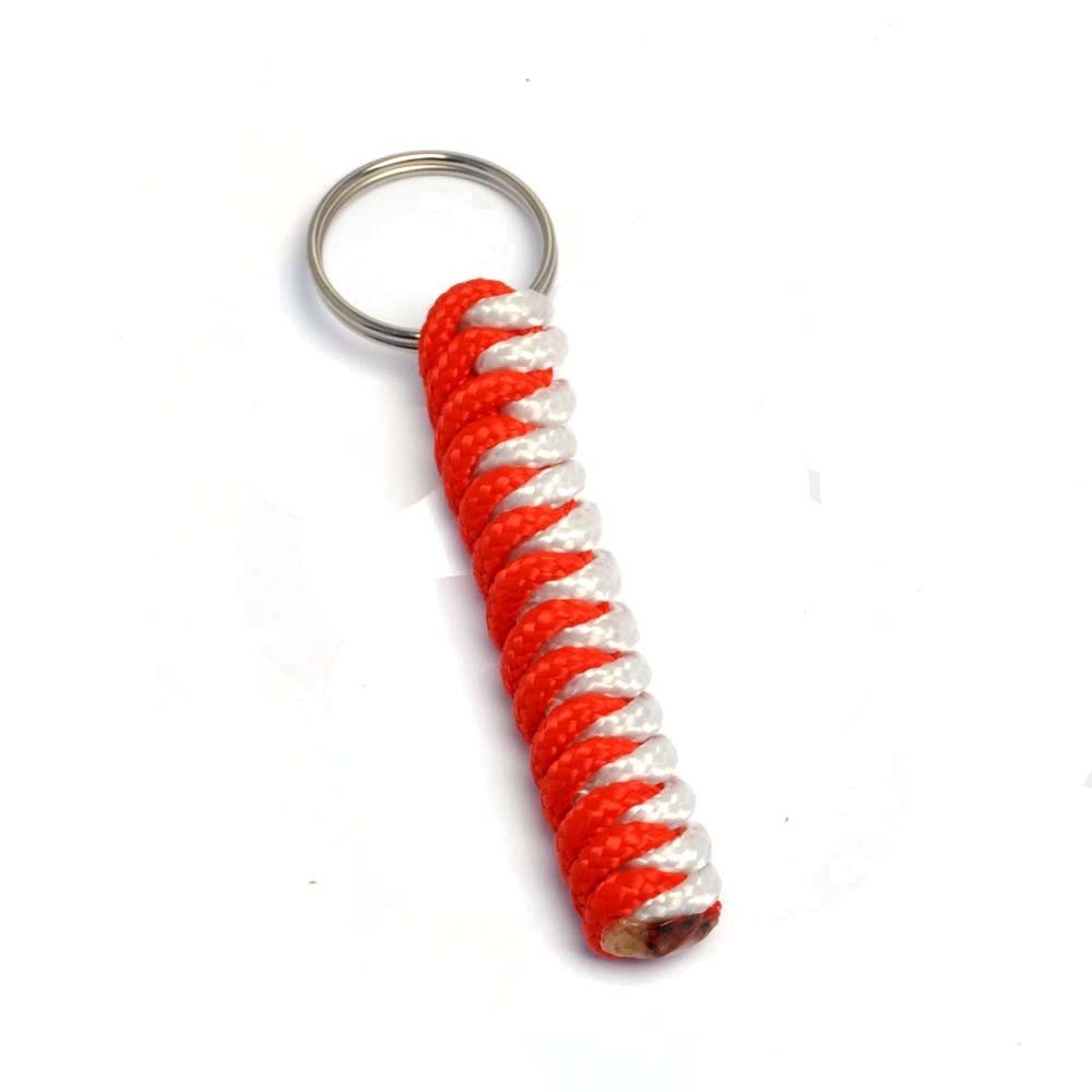 Red and White Keyring Paracord Snake Knot Kit - The Bead Shop Nottingham Ltd