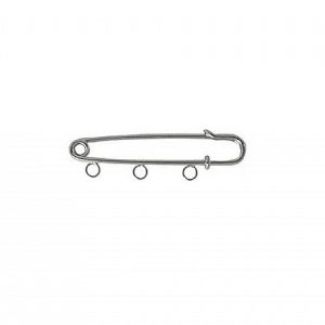 Kilt Pin with Loops Rhodium Plated