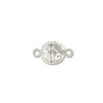 Magnetic clasp round silver plated