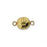 Magnetic clasp round gold plated