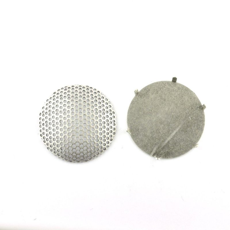 23mm Round Sieve Cabochon Antique Silver *