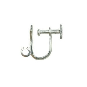 Ear Screw Clip Silver Plated