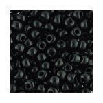 size 3 seed beads opaque black