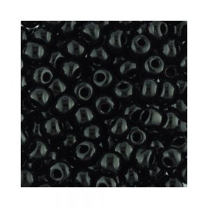 size 3 seed beads opaque black