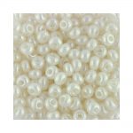 size 3 preciosa glass seed beads pearl ivory