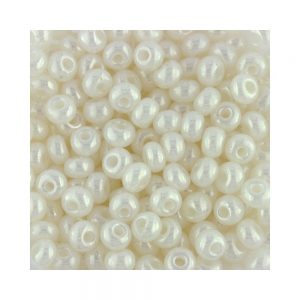 size 3 preciosa glass seed beads pearl ivory