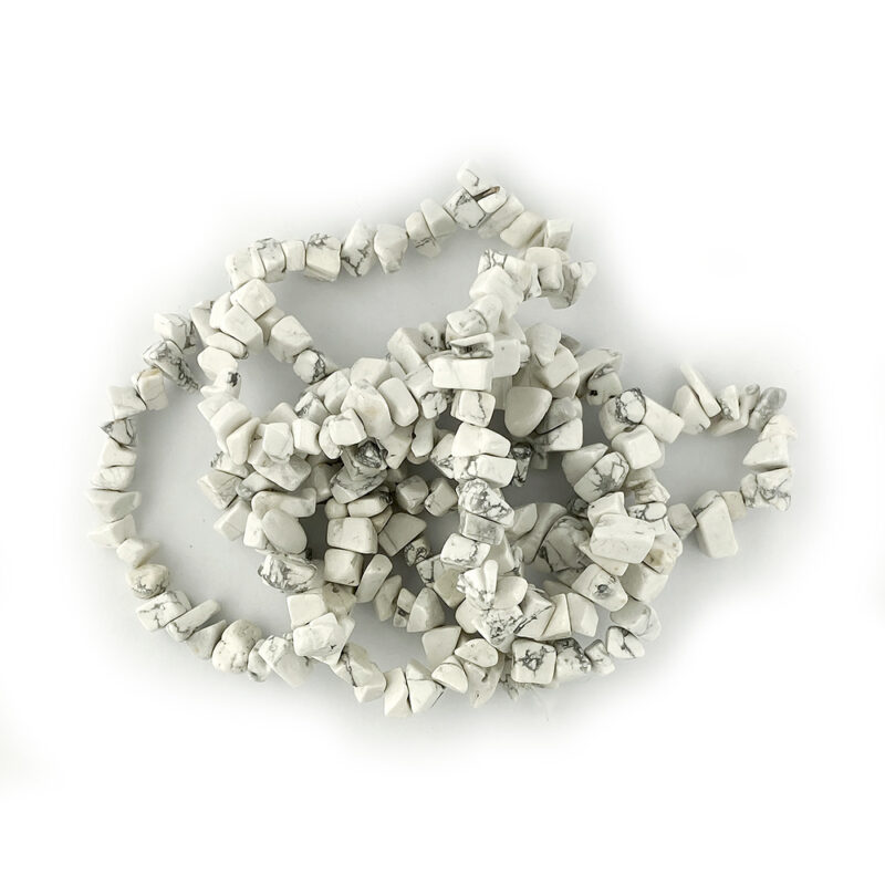 Semi-Precious Howlite Tumblechip Beads