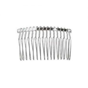 Wrapped Haircomb Silver Plated