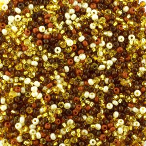 preciosa czech glass seed beads mixed brown colour