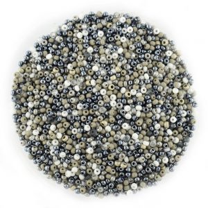 Size 11 Mixed Grey Preciosa Seed Beads