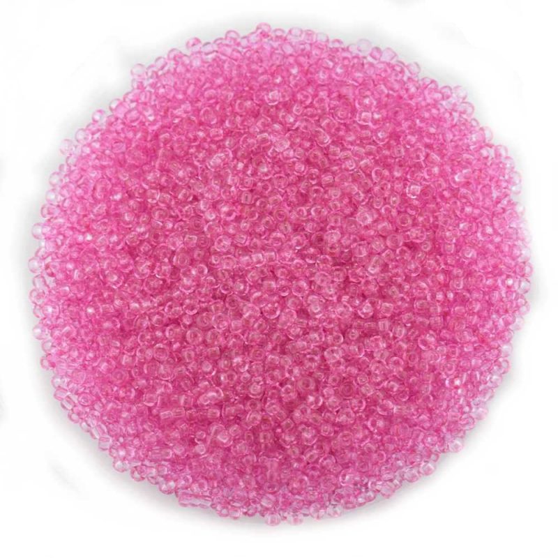 Size 11 Transparent Pink Preciosa Seed Beads