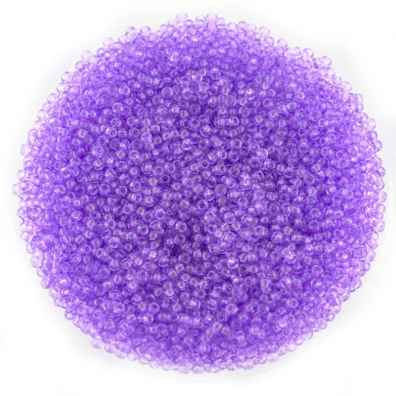 Size 11 Transparent Purple Preciosa Seed Beads - Image 2