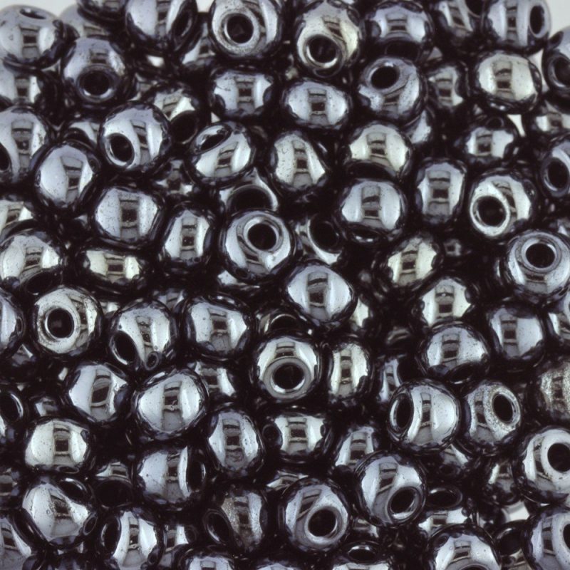 Seed Beads Size 3 Haematite - Image 2