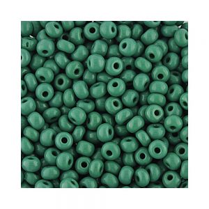 Size 5 opaque green Preciosa czech glass seed beads