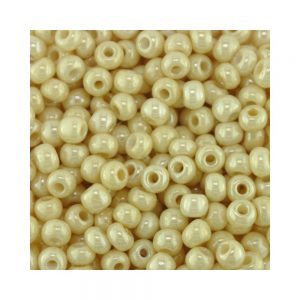 size 5 glass seed beads from Preciosa pearl cream