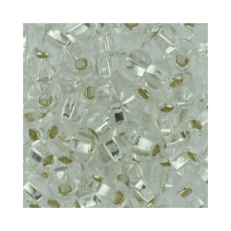 size 5 czech glass seed beads silver lined crystal