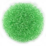 size 8 transparent green seed beads