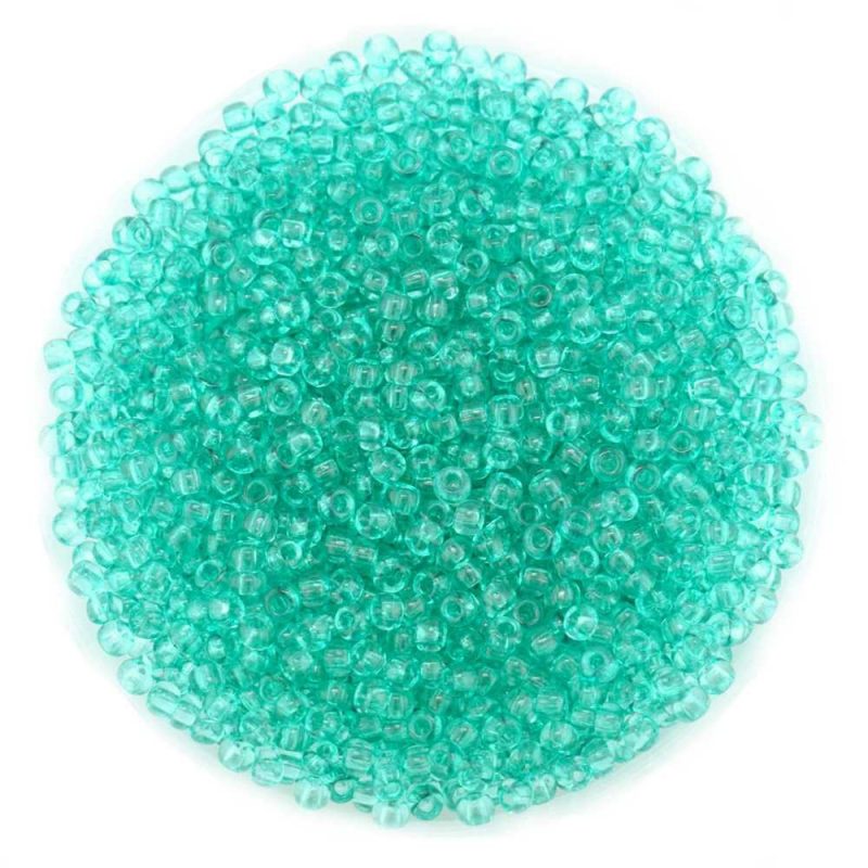 size 8 transparent turquoise preciosa seed beads