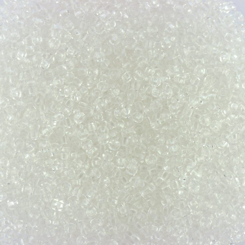 Size 11 Transparent Clear Crystal Seed Beads - Image 2