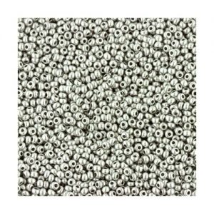 Size 11 Galvanised Silver Preciosa Seed Beads