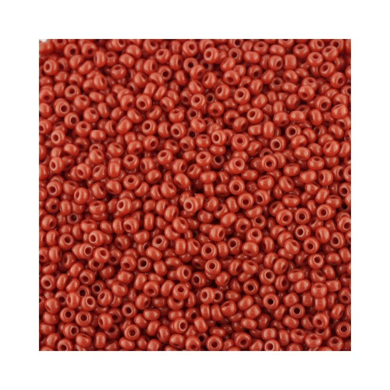 Size 11 Opaque Red Precisoa Seed Beads