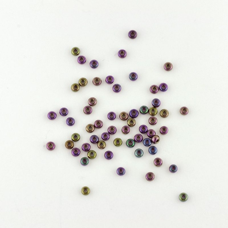Size 11 Iridescent Purple Seed Beads - Image 3