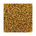 Size 11 Silver Lined Gold Preciosa Seed Beads