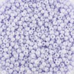 size 8 preciosa seed beads in lilac ab colour